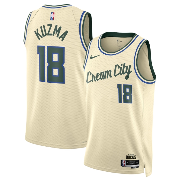 Milwaukee Bucks Trikot Kyle Kuzma Nike 2025-26 City Edition Weiß Swingman - Herren Milwaukee Bucks Trikot Kyle Kuzma Nike 2025-26 City Edition Weiß Swingman - Herren